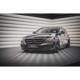 Накладка сплиттер на передний бампер на Mercedes E W213